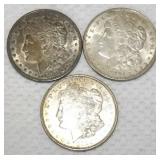 FHK447 Three 1921 Morgan Silver Dollar Coins