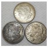 FHK450 Three 1921 Morgan Silver Dollar Coins