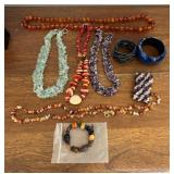 WWT032- Lot of Costume Jewelry (Polished Stones & Crystals) 