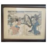 WWT084 - Antique Utugawa Kunisada Kabuki Themed Print c. 1800