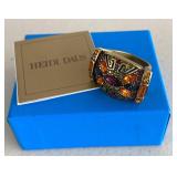 MCM019 Vintage Heidi Daus Large Multi Color Faceted Ring Size 2? in Gift Box