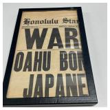 BAP301 - Replica Of Honolulu Star - Bulletin - WAR! OAHU BOMBED BY JAPANESE PLANES
