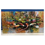 BAP415 -Original Mixed Media Piece “Gliding In A Still Pond” by James Coleman