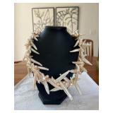 BAP512 - Stunning Myrna Lee Chang Natural Cross Shape Pearl Necklace 