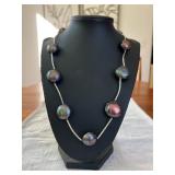 BAP520 - Beautiful Myrna Lee Change Freshwater Coin Pearl Necklace