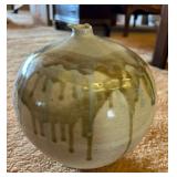 RSN014- Stained Handcrafted Pottery Vase - Signed