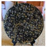 RSN044- Rare Vintage Kano Giyaman Glass Plate w/Display Stand