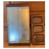 RSN050 -Teak Condiment Tray and Electric Food Warmer C