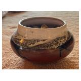 RSN062- Hand Crafted Pottery with Incense Signed by Artist