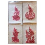 RSN078 - Thai Style Rubbings of Temple Dancers and Musicians (4)