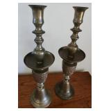 RSN085 - Vintage Korean Brass Candle Holders (2)