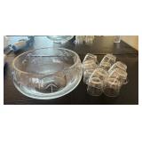 RSN091 -Glass Punchbowl Set