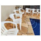 RSN157 - SET of 7 Stackable Plastic Chairs