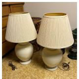 RSN174- Two Beautiful White Lamps 