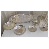 FHT021 Reed & Barton, Candlesticks, Silver Meat Platter & More