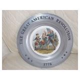 FHT035 1776 Pewter & Ceramic Collectible Plate