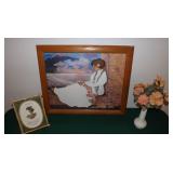 FHT075 Diana Hansen Painting Lady on a Ledge with Cat & More