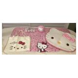 MMM009 Hello Kitty Rugs, Tote Bag, String Of Lights & Bath Pouf New
