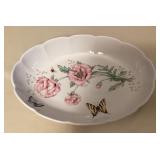 MMM029 Lenox Butterfly Meadow 13” Scalloped Oval Baker New