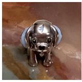 MMM055 Sterling Silver Puppy Dog Charm New