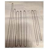 MMM078 Nine Sterling Silver Chains