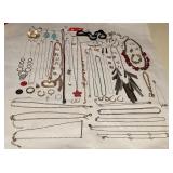 MMM090 Large Lot Of Various Costume Jewelry 