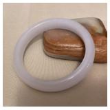 MMM157 White Jade Bangle Bracelet New
