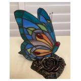 MMM189 Tiffany Style Stained Glass Butterfly Lamp New
