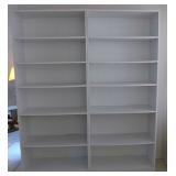HKL002 Pair of White Bookcases