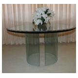 HKL006 Contemporary Glass Coffee Table & Silk Potted Plant