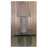HKL007 Contemporary Glass Side Table and Lamp