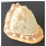 PPE018 - Vintage Hand Carved Conch Shell