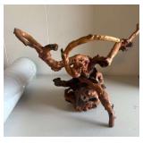 PPE063 Vintage Japanese Meiji Lacquer Root Stand