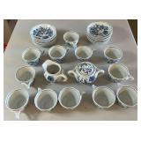 PPE131- Vintage Blue Danube Porcelain Tea Cups, Plates, And More. 