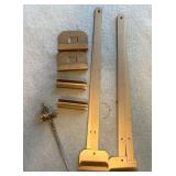 PPE173 SaberLetter Opener Gold Toned Painting Farm Holder