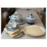 PPE201- Variety Of Blue Danube Dishes And Two Kabuki China Plates 