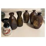 PPE220 Small Ceramic Vases And Sake Bottles 