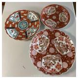 PPE242- Vintage Hand Painted Gold Imari Plates
