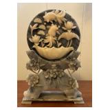 PPE266- Vintage Soap Stone Carving Of Goldfish Or Koi 