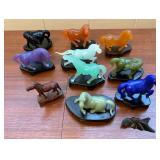 PPE275- Carved Stone Horses 