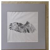 PPE293 Black White Sketch Of Eagle 