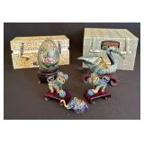 PPE310- Cloisonne And Enamel Animal Lot