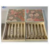 PPE357- Vintage Korean Silver plated Forks And Spoons 