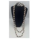 PPE404-Beautiful Tri-Color Freshwater Pearl Necklace