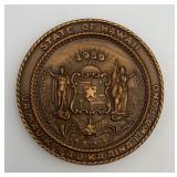PPE409-Bronze State of Hawaii Statehood Medallion 