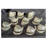 NSJ142 - 10 Feather Sterling Silver Wrap Around Rings Sz 7.5-10