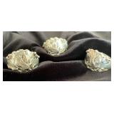 NSJ172 - Three Men’s Navajo Sterling Silver Eagle Rings Sz 14