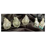 NSJ253 - Five Navajo Sterling Silver Rings Sz 6-7