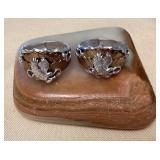 NSJ314 Two Navajo Sterling & Copper? Rings Size 13.5 New