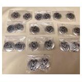 NSJ342 Ten Pairs Of Navajo Sterling Silver Wolf Earrings New